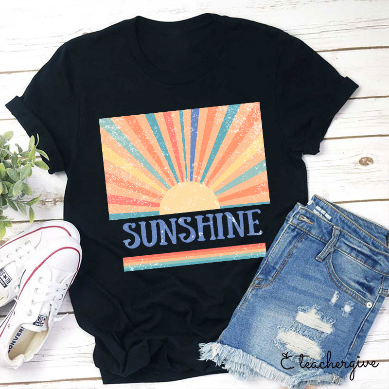 Sunshine Rainbow Teacher T-Shirt