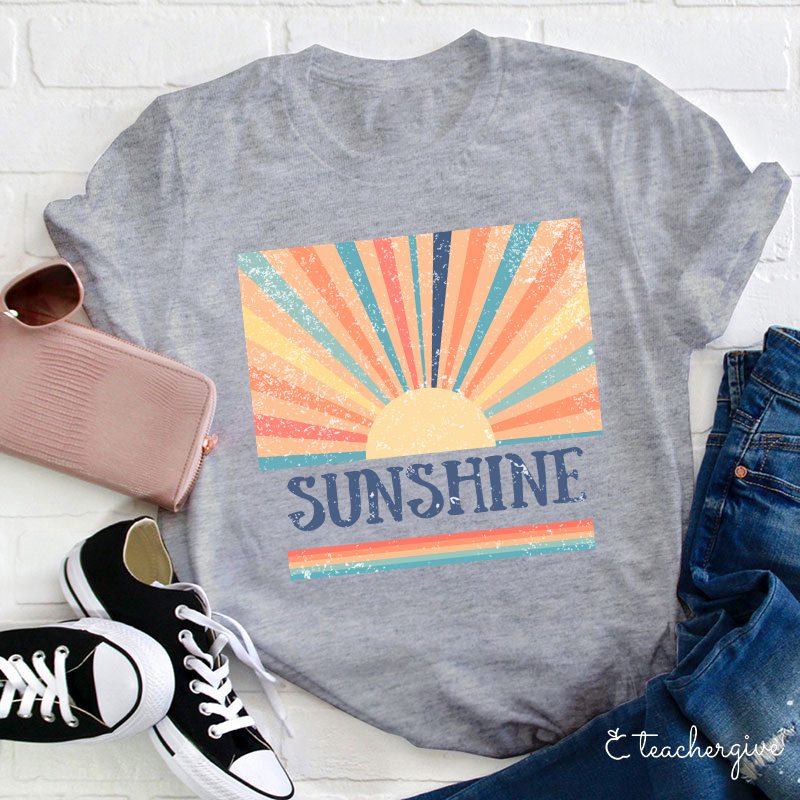 Sunshine Rainbow Teacher T-Shirt