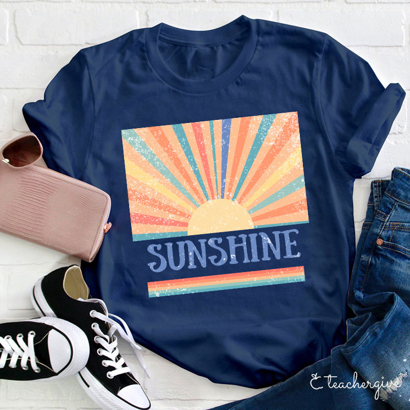 Sunshine Rainbow Teacher T-Shirt