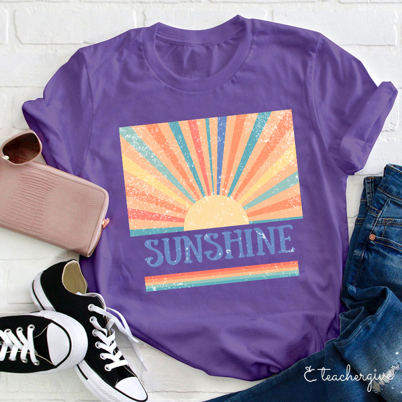 Sunshine Rainbow Teacher T-Shirt