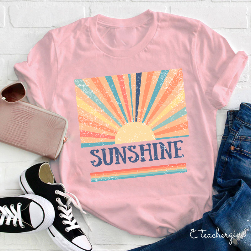 Sunshine Rainbow Teacher T-Shirt