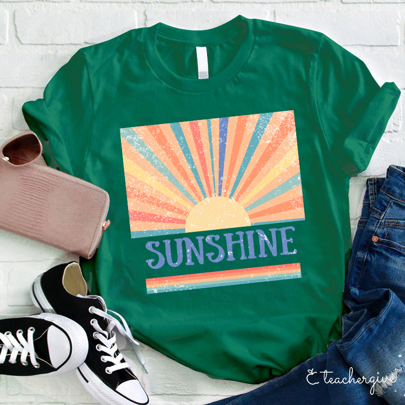 Sunshine Rainbow Teacher T-Shirt