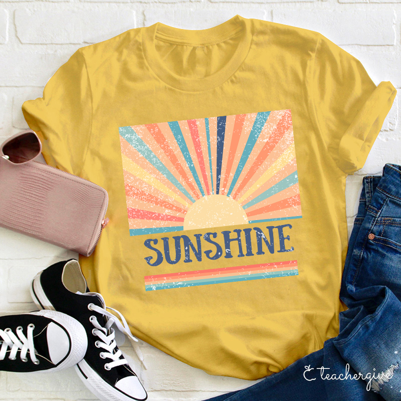 Sunshine Rainbow Teacher T-Shirt
