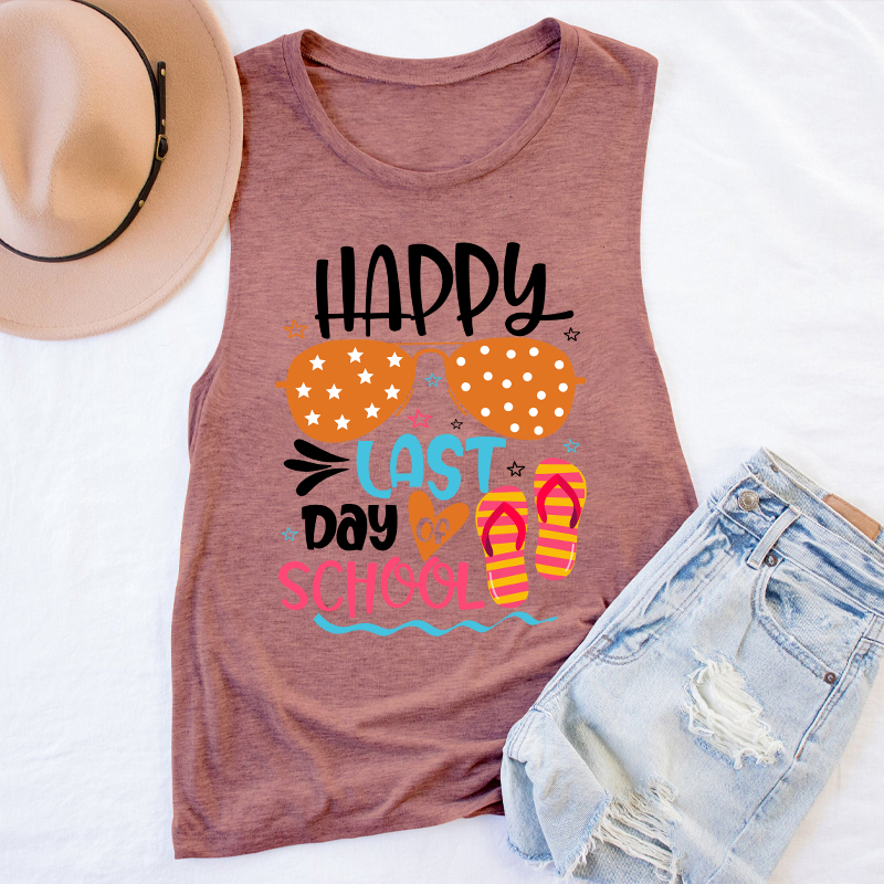 Happy Last Day Of School Summer Teacher Tank Top