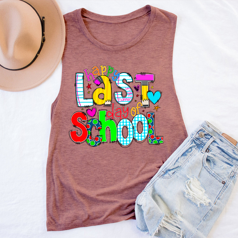 Happy Last Day of School Teacher Teacher Tank Top
