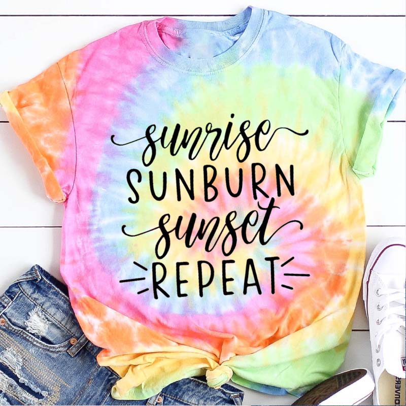 Sunburn Repeat Tie-dye T-Shirt