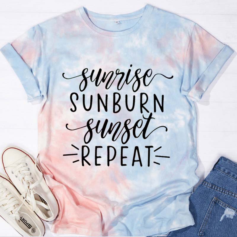 Sunburn Repeat Tie-dye T-Shirt