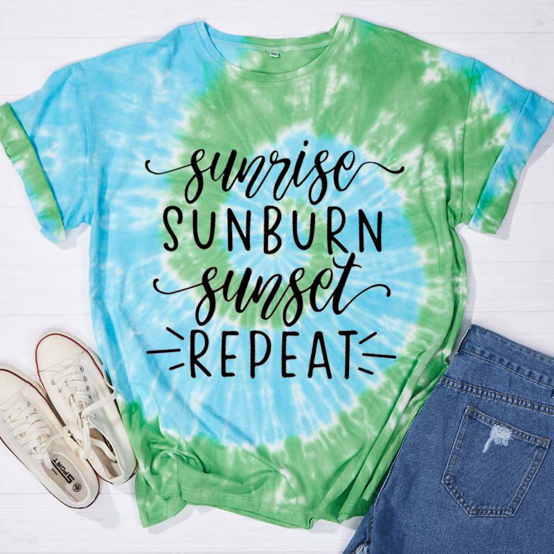 Sunburn Repeat Tie-dye T-Shirt