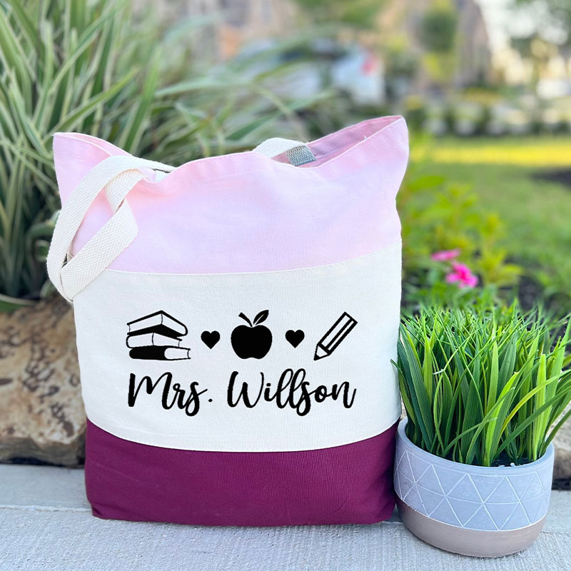 Personalized book online tote