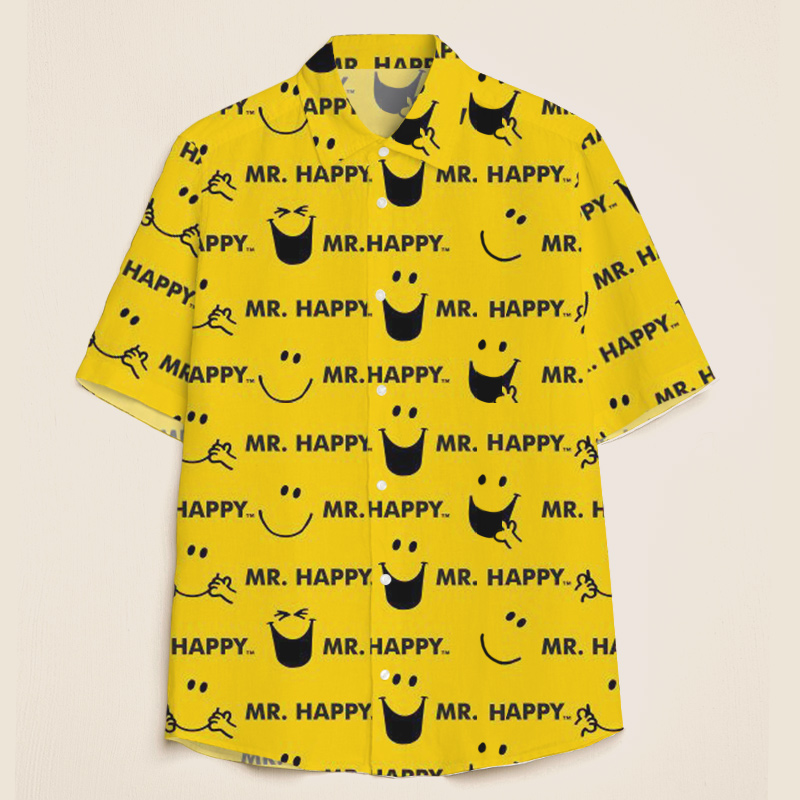 Happy Smile  Teacher Short Sleeve Shirt