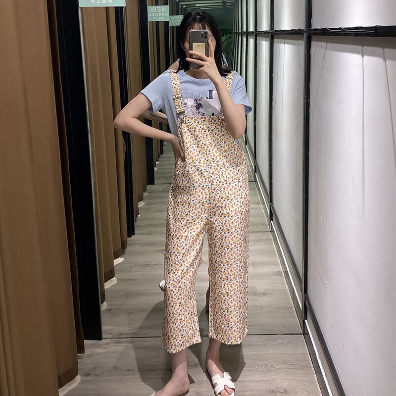 Floral Print Casual All Match Printed Jumpsuit