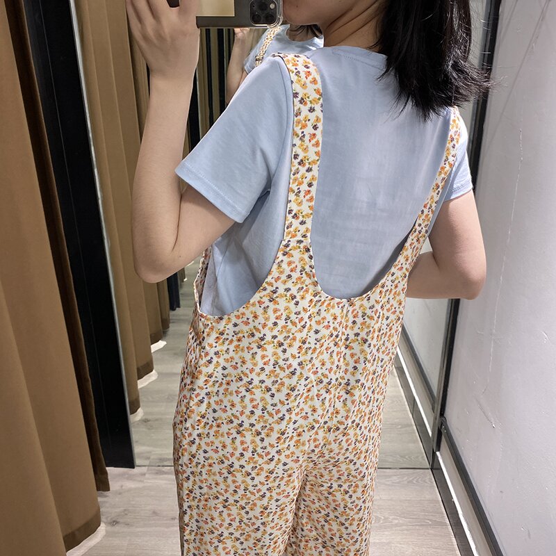 Floral Print Casual All Match Printed Jumpsuit