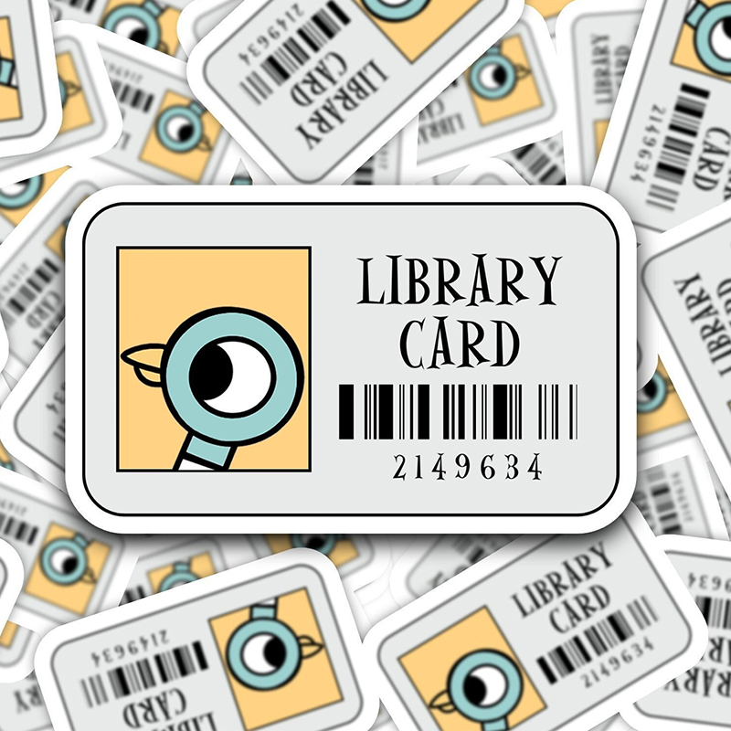 The Pigeon Library Card Teacher Stickers