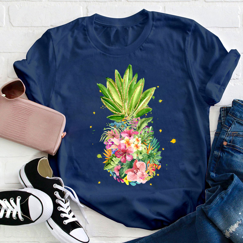 Pineapple Are Blooming Teacher T-Shirt