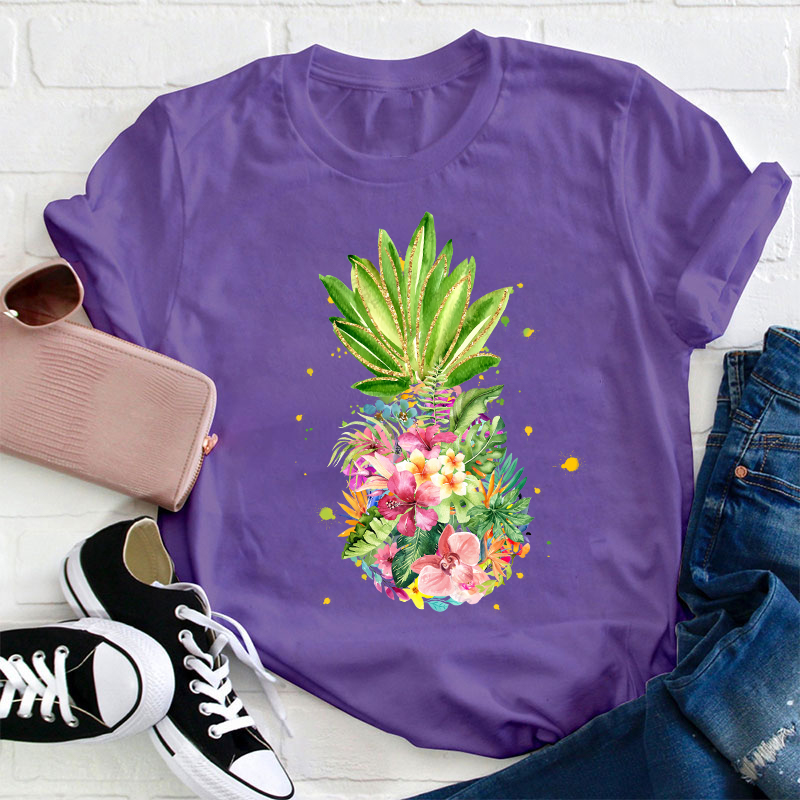 Pineapple Are Blooming Teacher T-Shirt