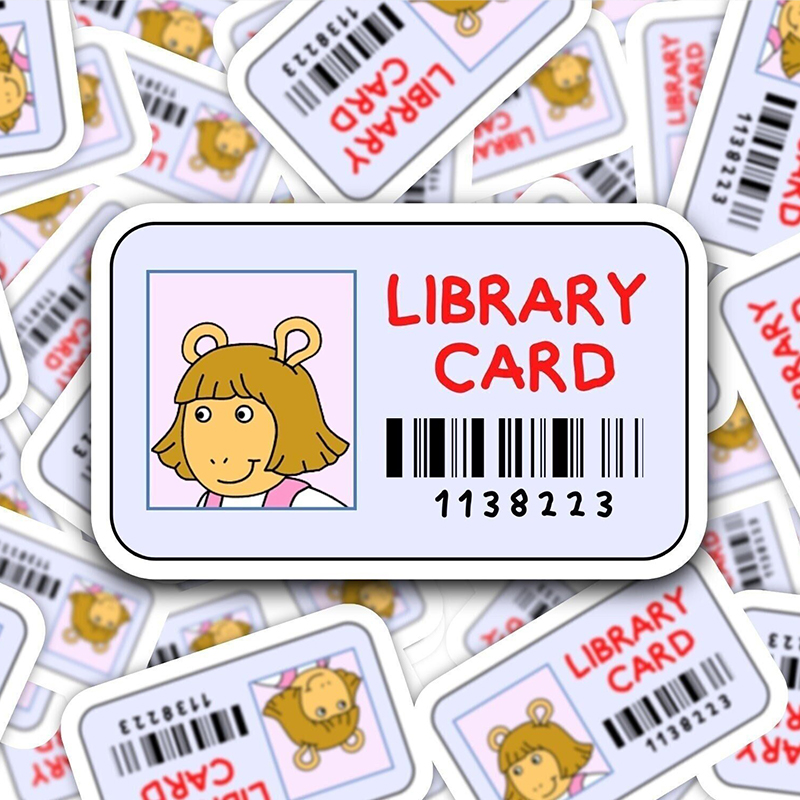 Arthur Library Card Teacher Stickers