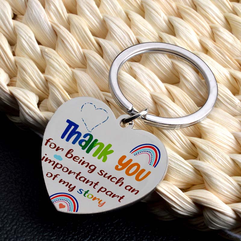 Thank You For Being Such Important Part Teacher Keychain