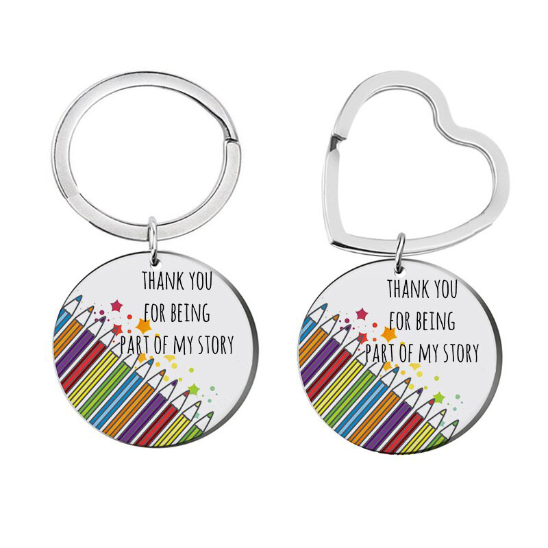 Thank You For Being Part Of My Story Teacher Keychain