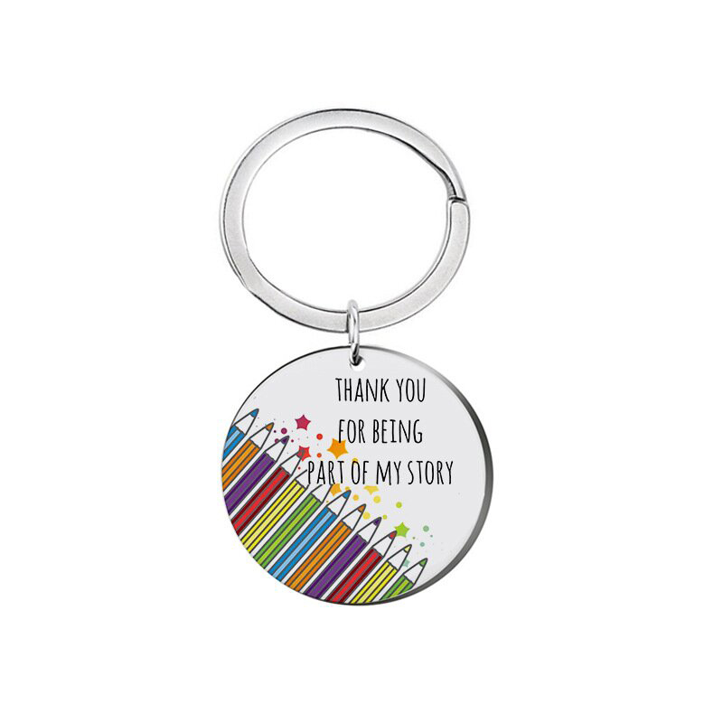 Thank You For Being Part Of My Story Teacher Keychain
