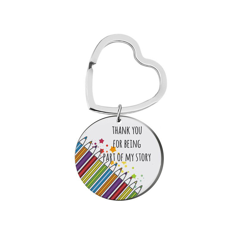 Thank You For Being Part Of My Story Teacher Keychain