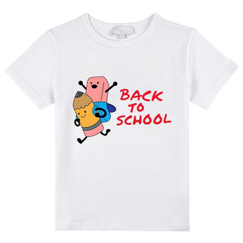 Back To School Pencil Eraser Teacher Kids T-Shirt