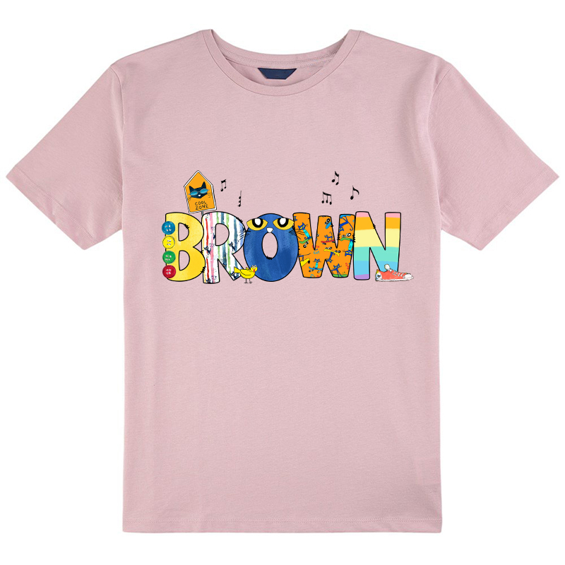 Personalized Name Smile Cat Teacher Kids T-Shirt