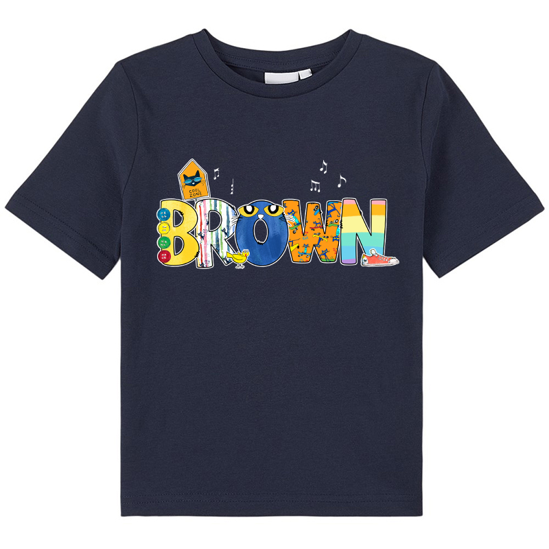 Personalized Name Smile Cat Teacher Kids T-Shirt