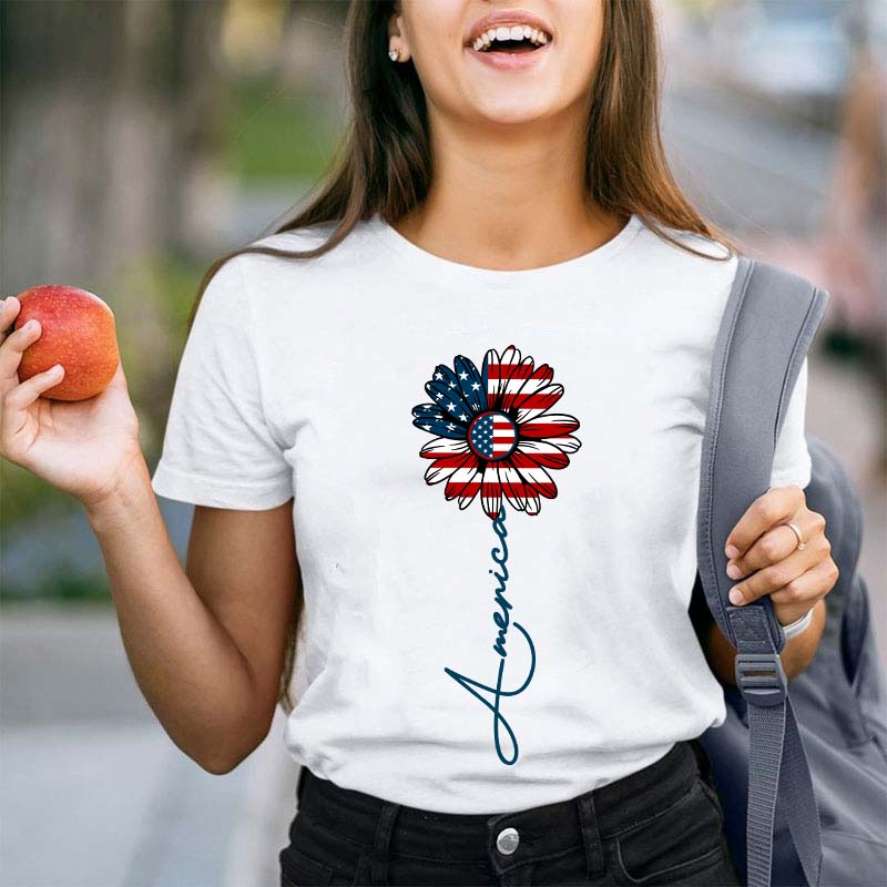 Flat Sunflower Teacher T-Shirt