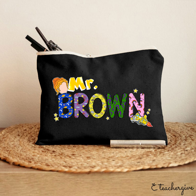 Personalized Name The Magic School Bus Teacher Makeup Bag