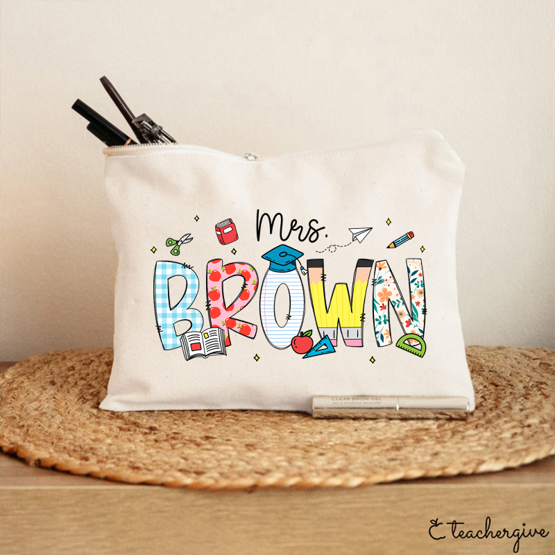 Teacher shop makeup bag