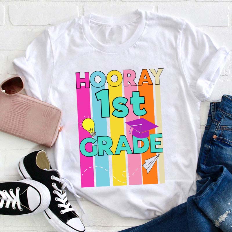 Personalized Hooray Grade Teacher T-Shirt