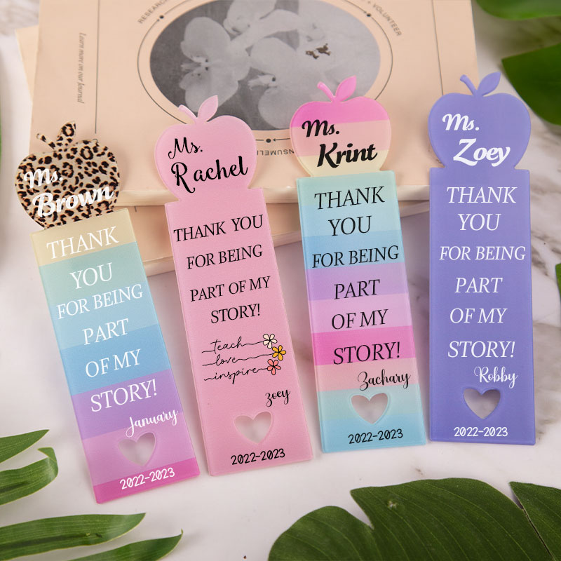 Personalized Name Bookmark Gift Acrylic Teacher Bookmark