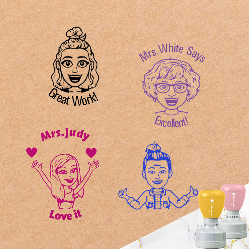 Personalized Cartoon Face Stamp Teacher Stamp