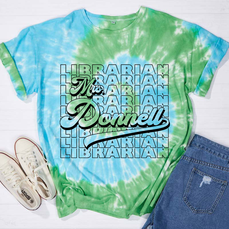 Personalized Name And Position Simple Tie-dye T-Shirt