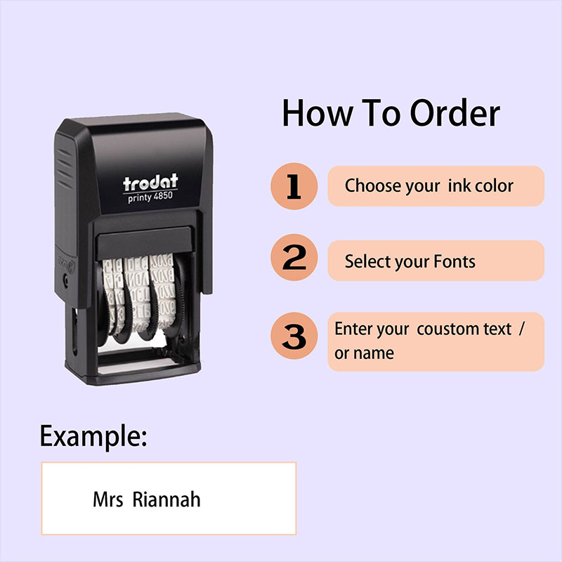 Personalized Teacher Date Teacher Stamp