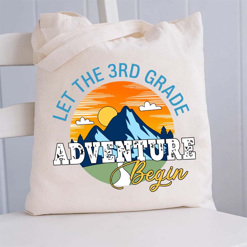 Personalized Let The Adventure Begin Teacher Tote Bag