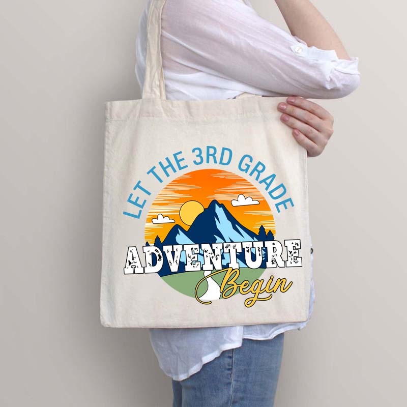 Personalized Let The Adventure Begin Teacher Tote Bag