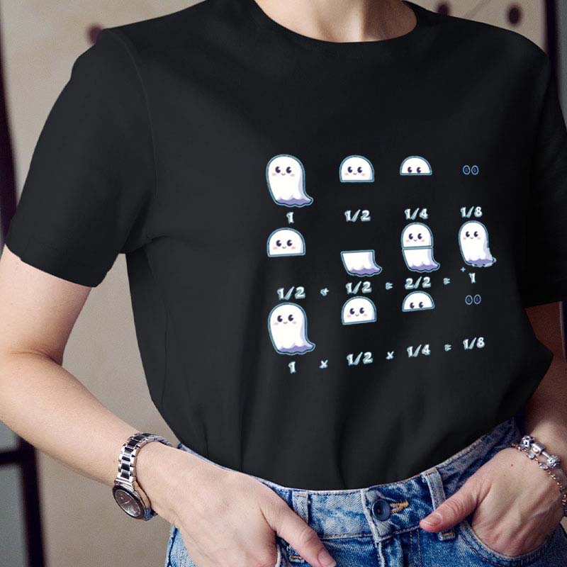 Mathematical Algorithm Ghost  Teacher T-Shirt