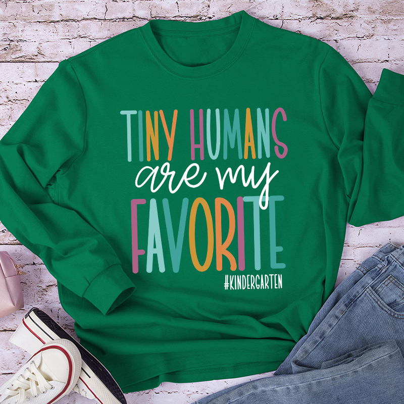 Personalized Tiny Humans Are My Favorite Teacher Long Sleeve T-Shirt