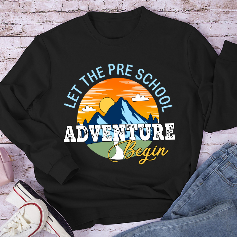 Personalized Let The Adventure Begin Teacher Long Sleeve T-Shirt