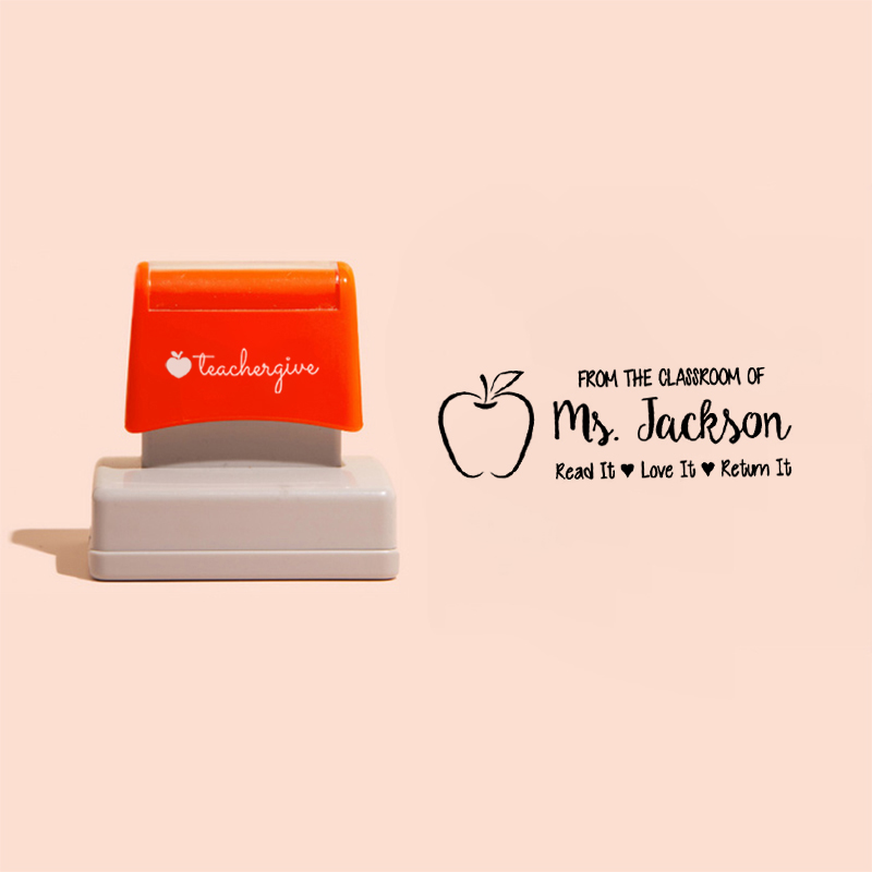Personalized Name Read Love Return Rectangle Stamp