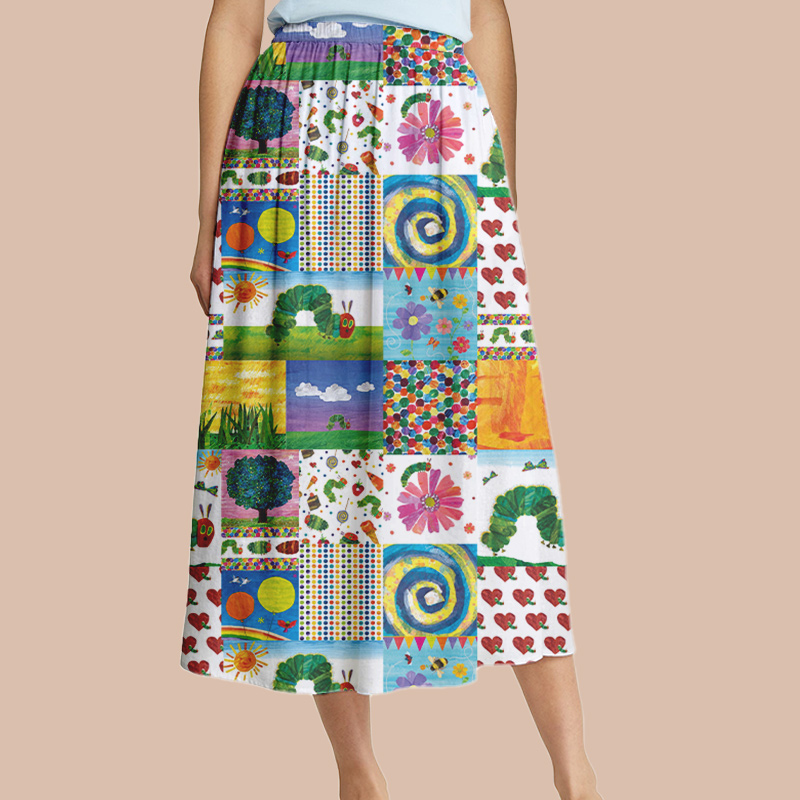 The Very Hungry Caterpillar Teacher Autumn Printed Midi Skirt