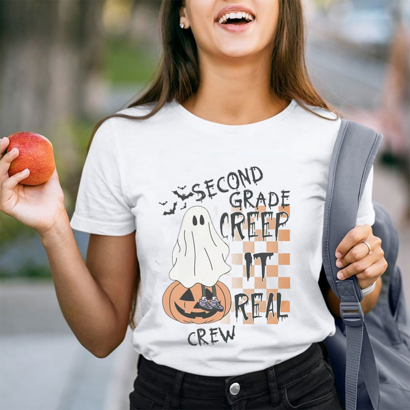 Personalized Grade Creep It Real Crew Teacher T-Shirt