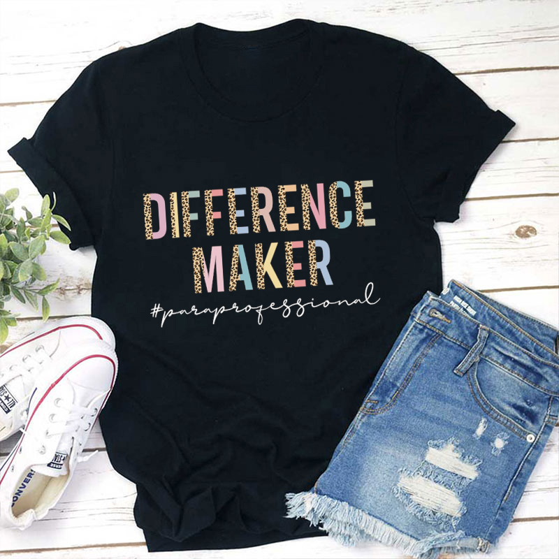 Personalized Difference Maker Teacher T-Shirt