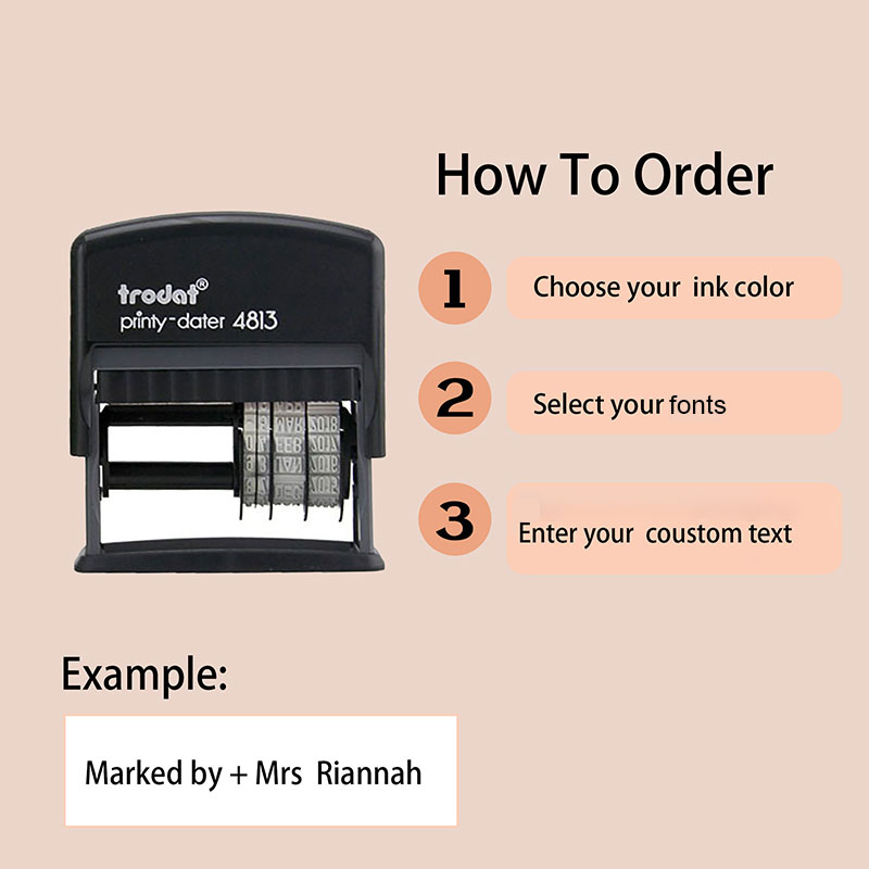 Personalized Teacher Name And Date Teacher Stamp