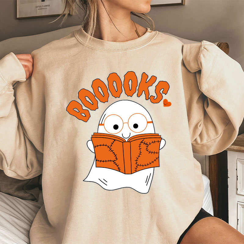 Booooks Cartoon Teacher Sweatshirt