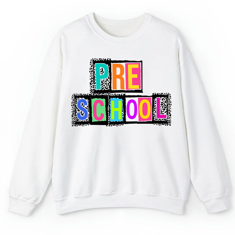 Personalized Black Panther Print Color Letters Teacher Sweatshirt