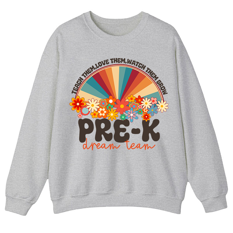 Personalized Teach Love Watch Them Grow Teacher Sweatshirt