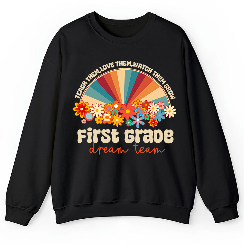 Personalized Teach Love Watch Them Grow Teacher Sweatshirt