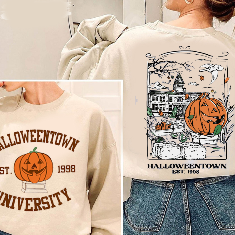 Halloween Town University Teacher Two Sided Sweatshirt